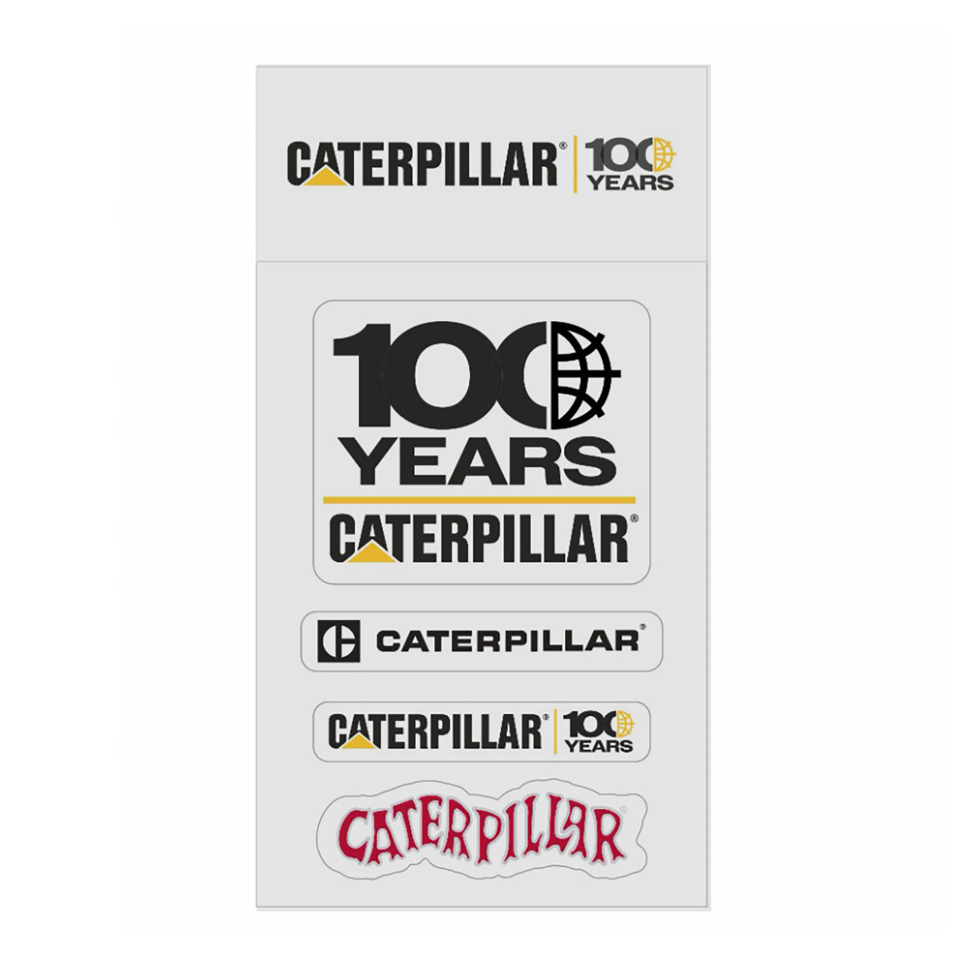 Cat 100 Year Sticker 3pk