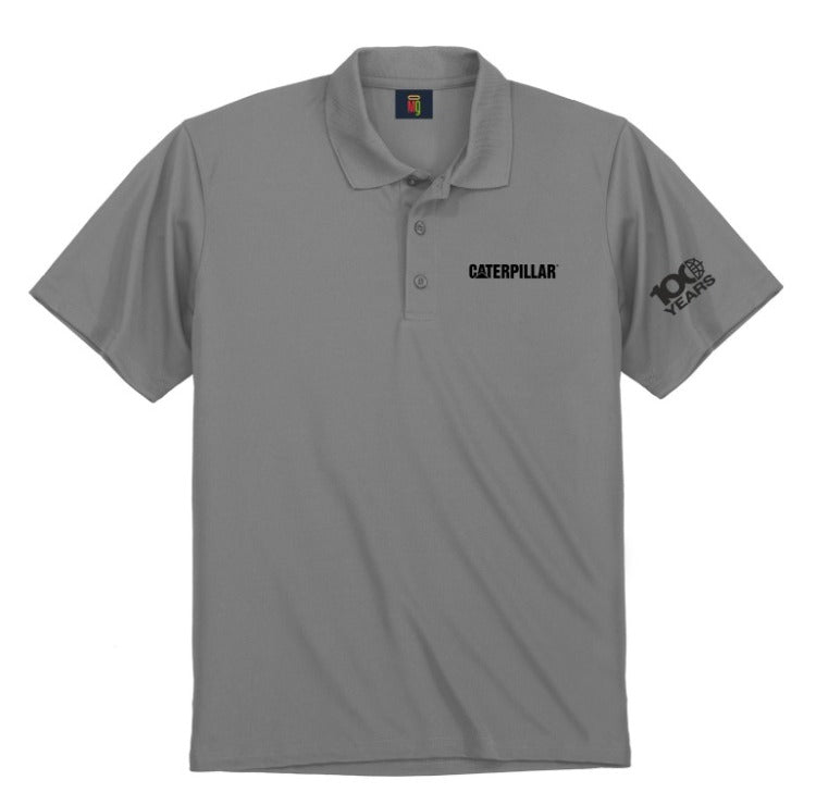 Cat 100 Year Core Polo  Grey Men